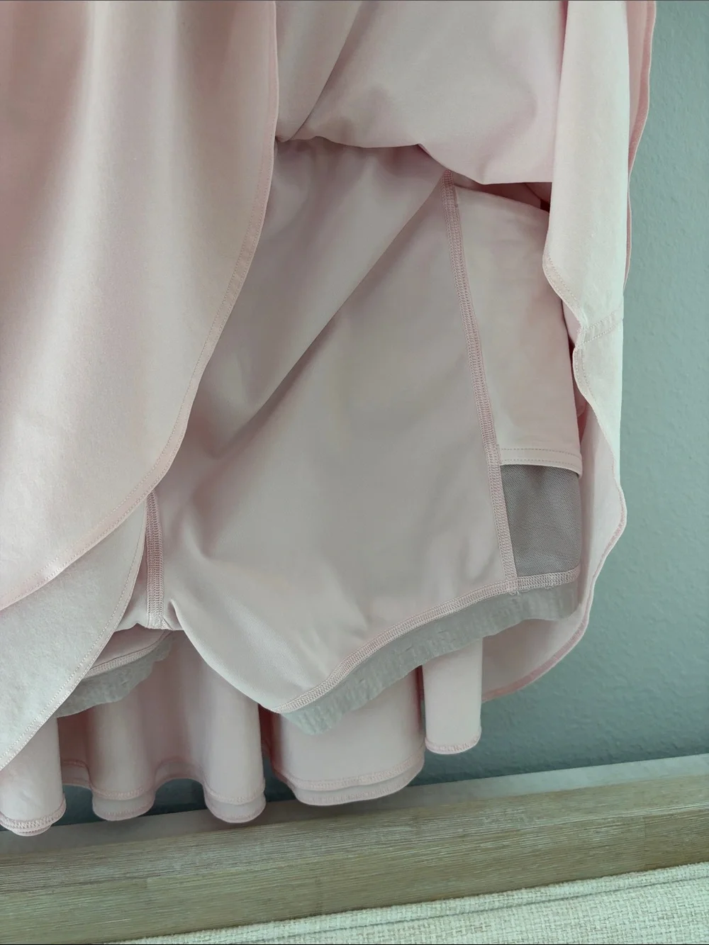lululemon athletica Light Blush Circle Skirt with Grey Waistband